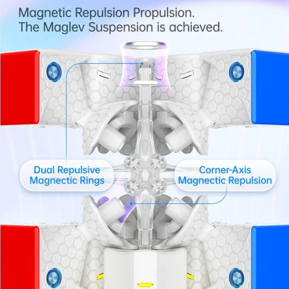【JudyCube】GAN 356 Maglev UV 3X3X3 Cubo mágico magnético de velocidad sin pegatinas juguetes profesionales GAN 356 M Cubo mágico rompecabezas