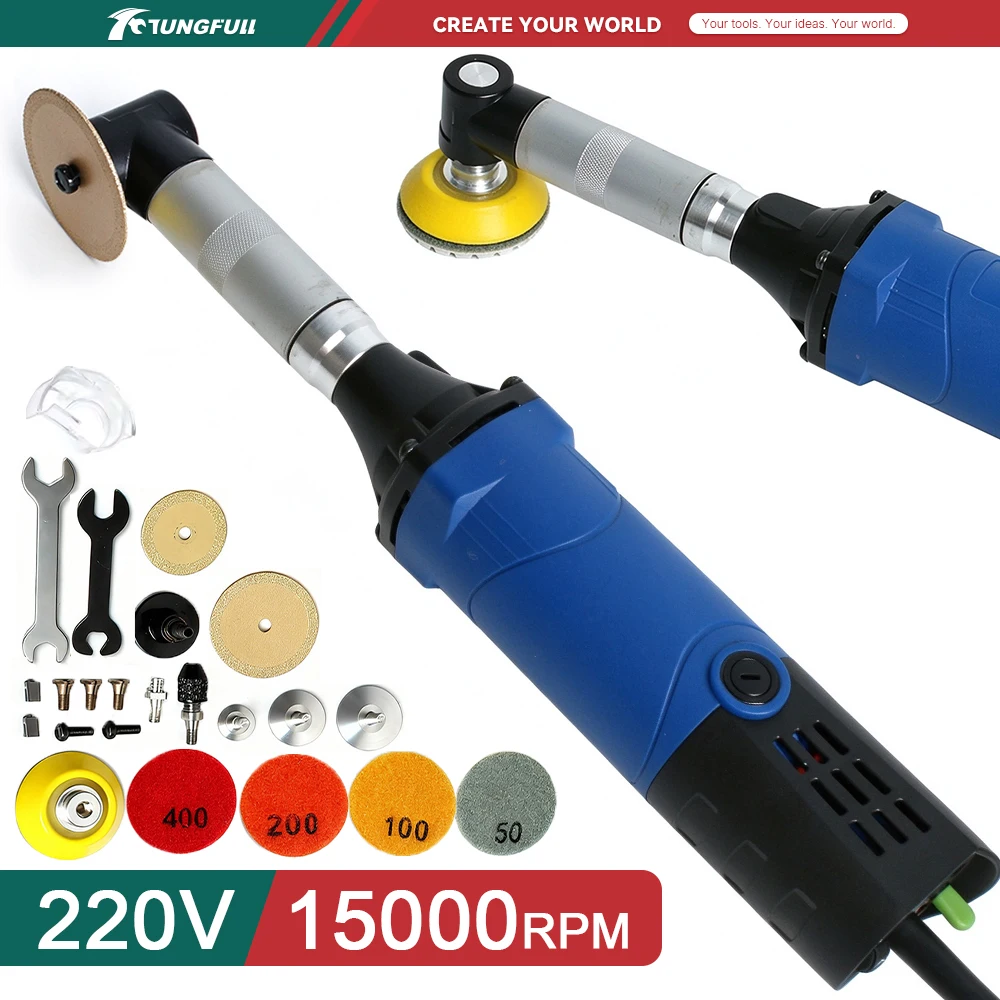 Ceramic Tile Beauty Sewing Tool 220V 15000RPM 6 Gear Electric Straight Grinder Micro Angle Grinder Sander Polisher Cutter