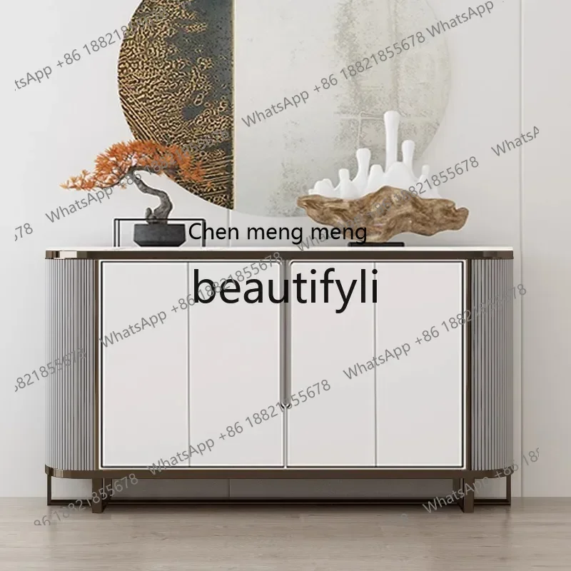 

M178 Entrance cabinet light luxury decorative locker dining side cabinet Italian marble partition