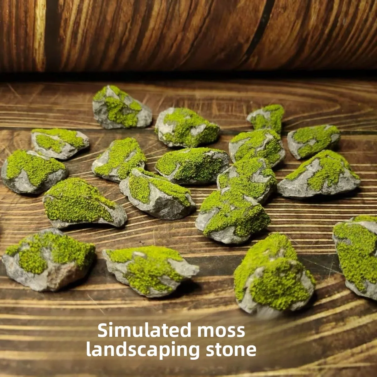 Simulated Moss Stone Natural Green Algae Rock Micro Landscape Reptile Pet Bonsai Aquarium Decoration