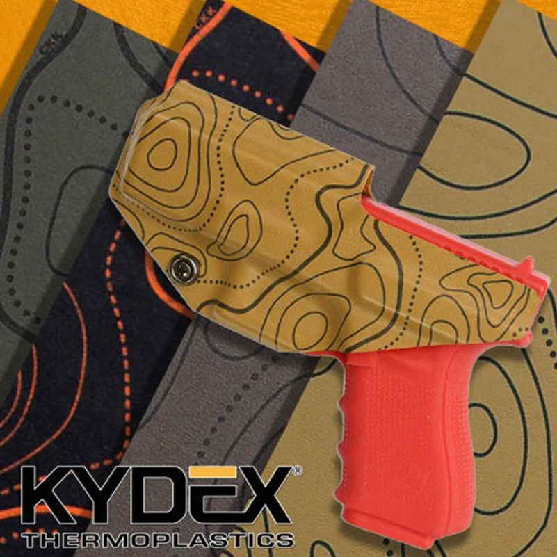 12 Colors 2 Sizes Topographic CAMO Pattern KYDEX Thermoform Sheet K Thermoplastic Board Plate For Holster Sheath Making Material