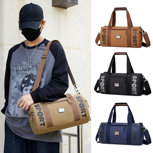 남성용 캔버스 체육관 가방, 스포츠 피트니스 여행 짐 핸드백, 야외 어깨 더플, 소형 전술 가방, 배낭 