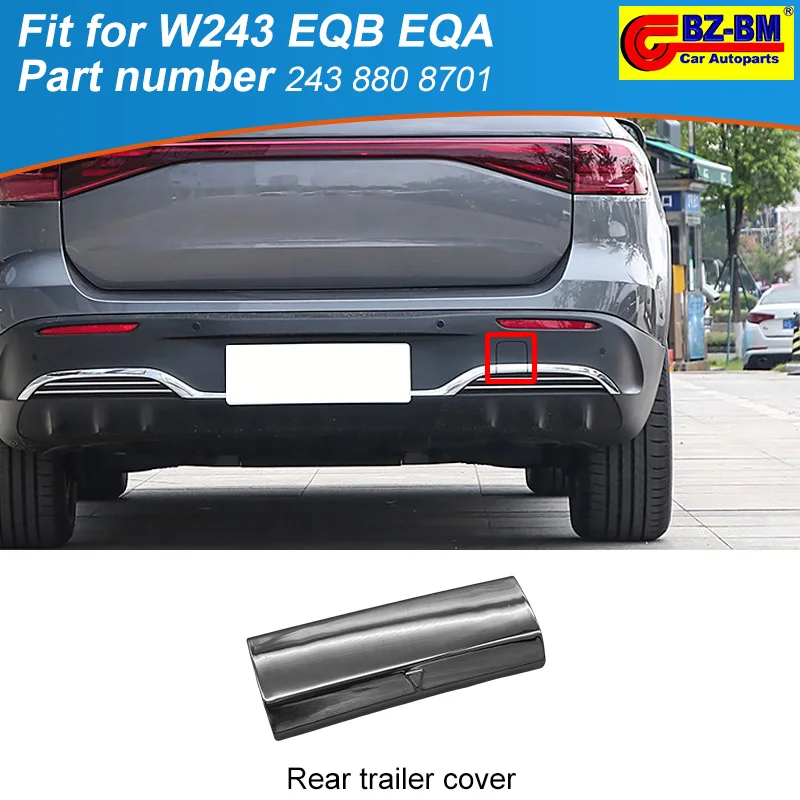 Rear Bumper Tow Hook Trailer Cover Cap Hauling Eye Lid For Mercedes benz W243 EQB EQA Series 2438808701-A