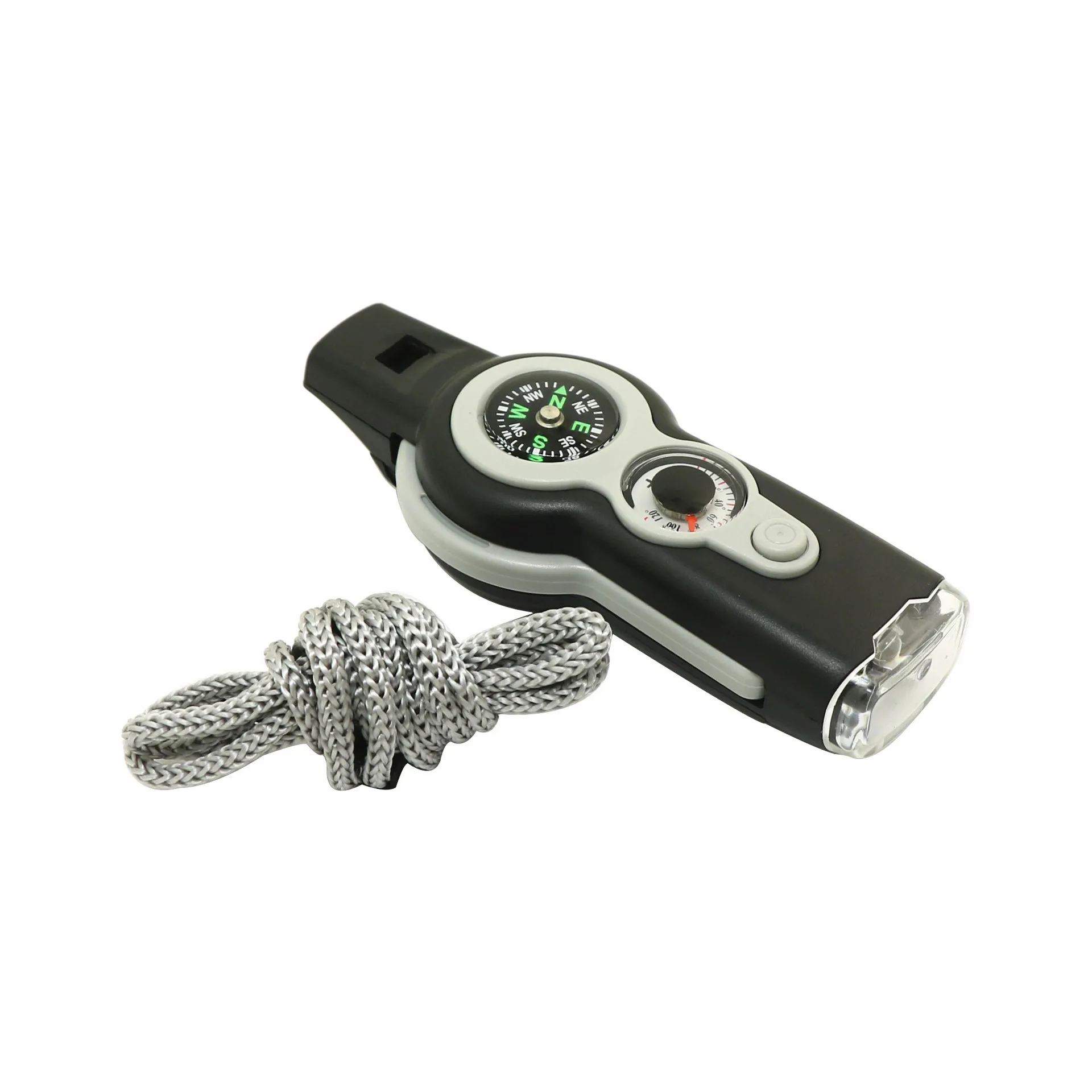 ZK30 7in1 Outdoor Survival Whistle Outdoor Multifunctional Survival Whistle Flashlight Reflector Magnifier Compartment Compass