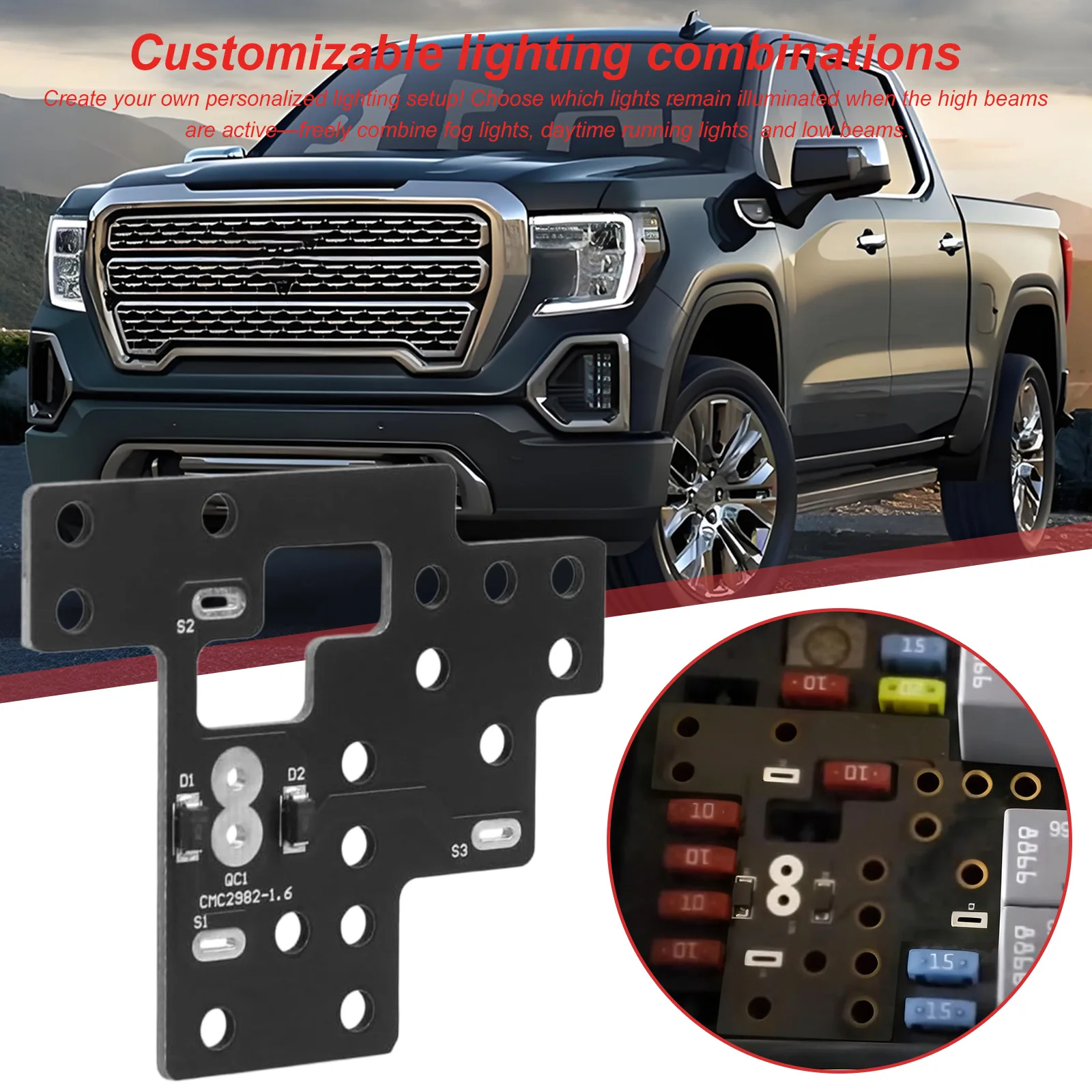 

Customizable 6 & 8 High Mod Plug & Play Installation All Lights on Mod for Chevy Sierra 1500/2500/3500 2003-2007