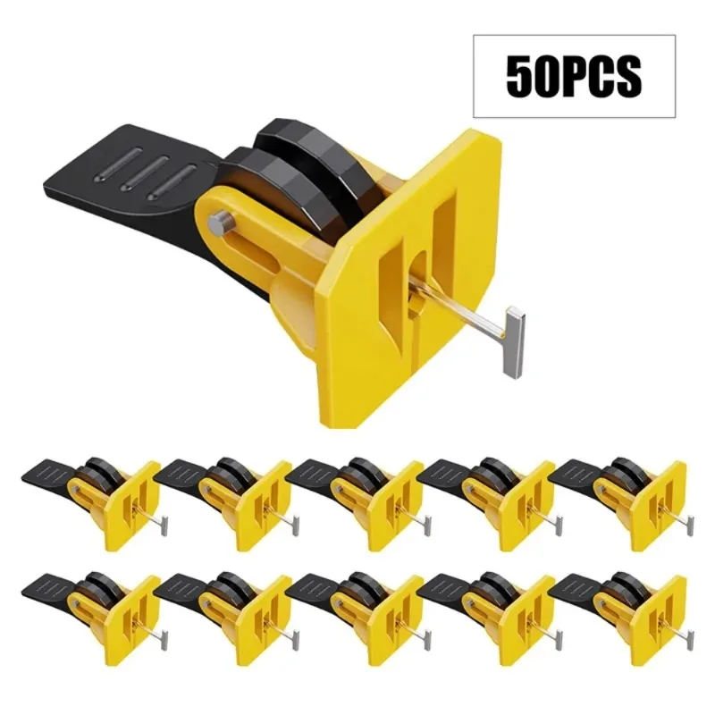 50PCS Tile Leveler Clip On Leveler Adjustment Kit Used For Tile Laying And Fixing Flat Ceramic Wall Construction Tools