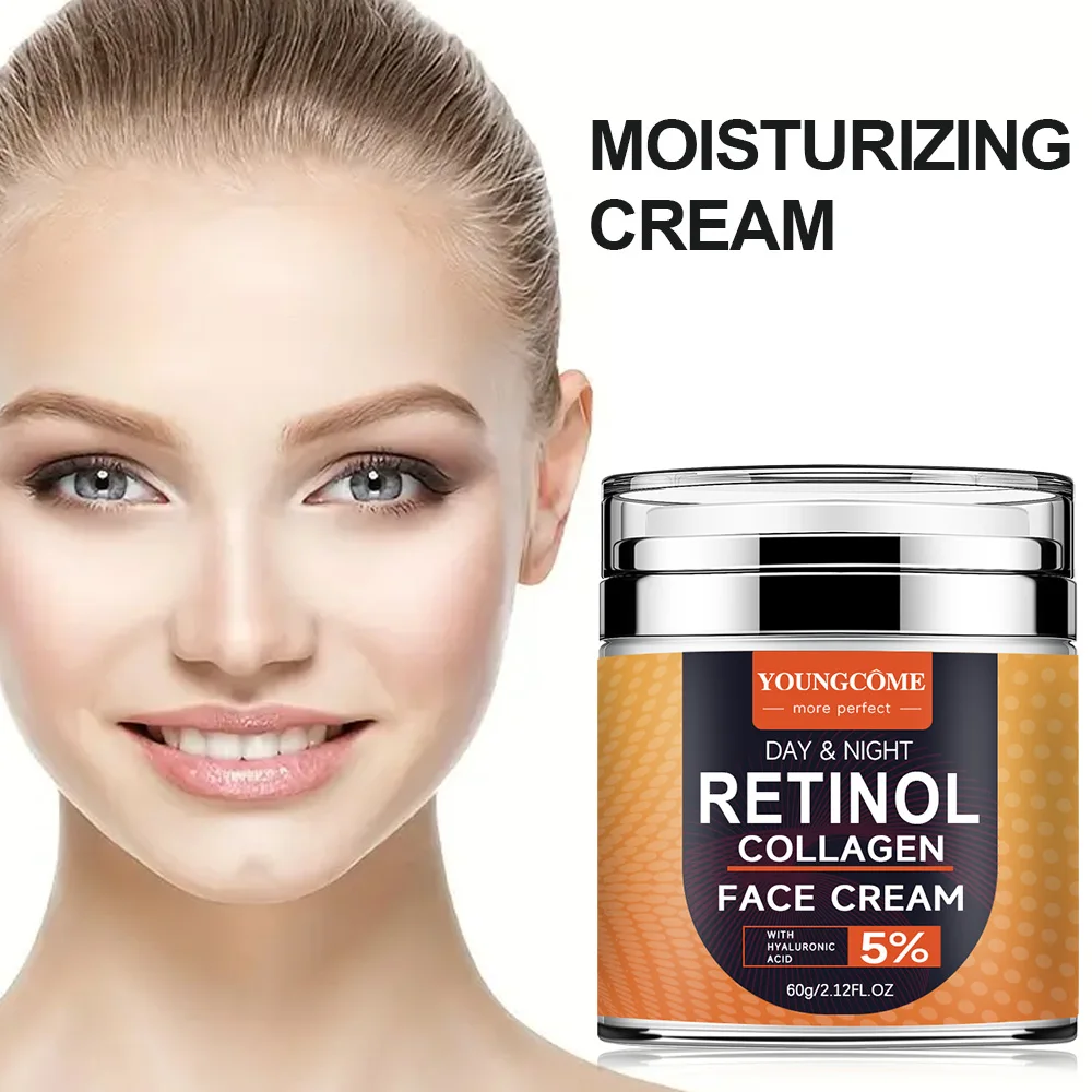 كريم ريتينول مرطب للوجه - كريم وجه مقاوم للشيخوخة للرجال والنساء - كريم وجه مع الريتينول والكولاجين وحمض الهيالورونيك #5