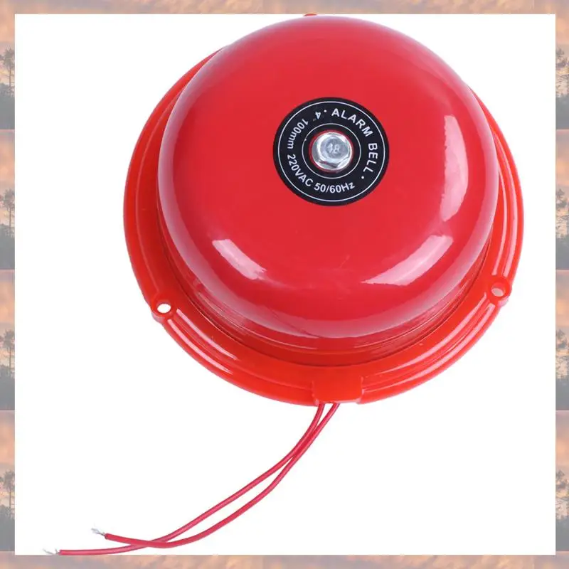 N75R-3X AC 220V 100Mm 4 Polegadas de Diâmetro Escolas Alarme de Incêndio Forma Redonda Sino Elétrico Vermelho
