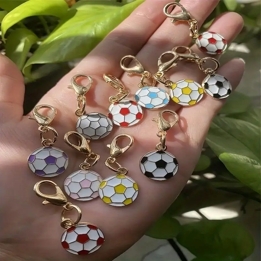 1/5/10/20/50/100pcs Football Keychain - Unisex Birthday & Christmas Gifts, Multicolor Casual Shoe Charms, Festival Giveaways, Fu