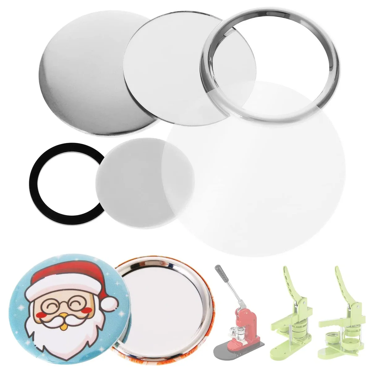 Blank Mirror Badge Button Parts 58MM,Badges Pin Maker Machine Supplies DIY Portable Pocket Mirror Button Maker Parts 50/100Pcs