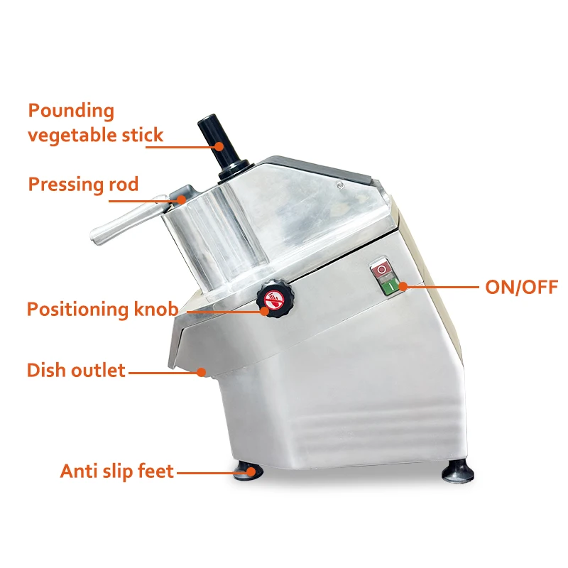 

Hot Cross-Border ABS Plastic Stainless Steel All-in-One Automatic Vegetable Cutter Shredder Dicing Slicer New Condition Motor