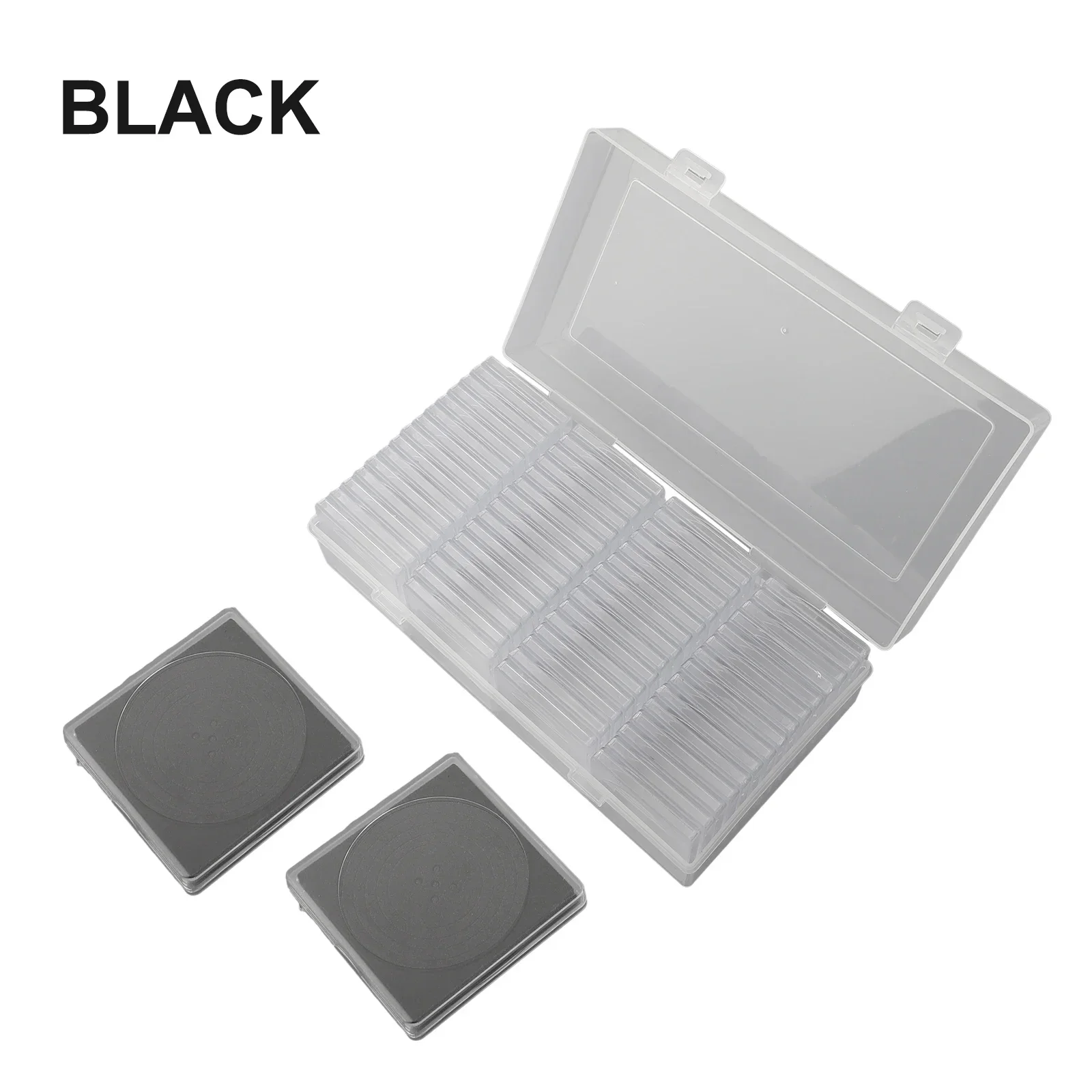 60PCS Collection Organizer Storage Box Coin Capsule Case Container Square Collectable Coin Protective Case Coin Organizer