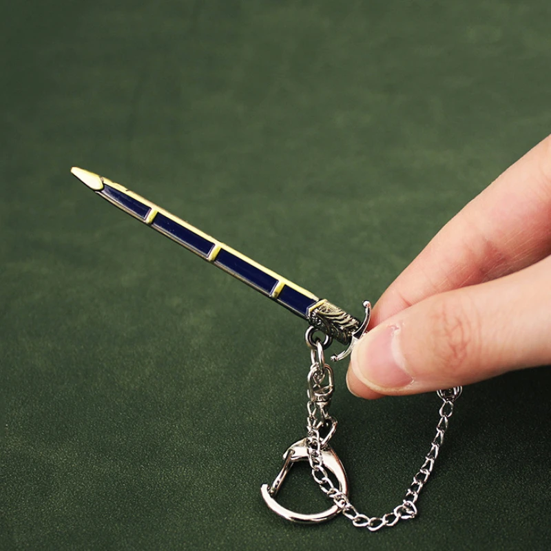 سلسلة مفاتيح صغيرة بالسيف المعدني بالكامل مع سلسلة مضادة للخسارة ، نموذج سلاح اللعبة ، حصلت على عروش ، مسلسل تلفزيوني ، ملحقات ، نسخة طبق الأصل ، ألعاب منزلية ، 9 * * #6