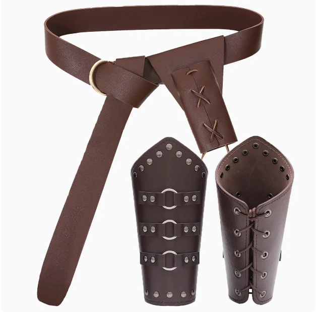 

Halloween Costume Accessory Set Medieval Knight Belt Retro Cosplay Prop