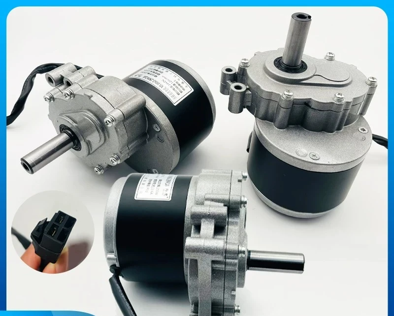 DC brushed low-speed two-stage deceleration electric vehicle motor 24V250W wheelchair motor 120/75 rpm