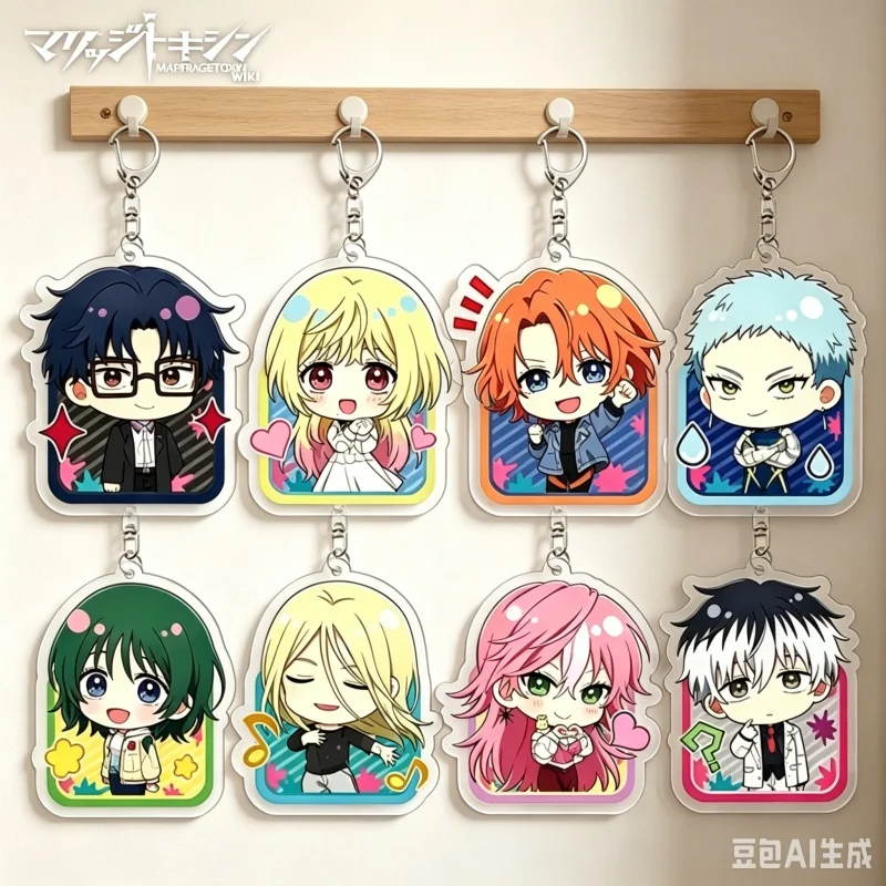 Marriagetoxin Anime Hikaru Gero Porte-clés pendentif en acrylique, pendentif émoticône style Q, pendentif pour téléphone portable, cadeaux pour amis et festivals 6cm