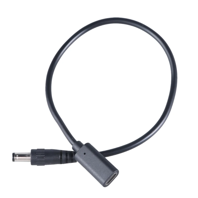 11.8in Type C to DC5525 Power Cord USB C Female to 5.5mmx2.5mm Male 9V 12V 15V 20V Adapter Cable Line for Speaker Camera