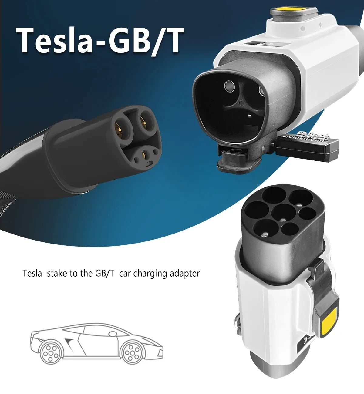 Adattatore EV 32A per Tesla a GBT EVSE Adattatore 250V Connettore di ricarica adatto a tutte le auto standard GBT