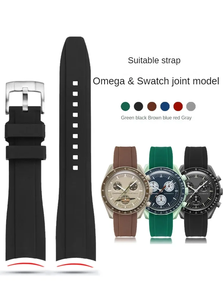 Adapting O-MEGA S-WATCH Co-branded Silicone Watch with Planetary Series Rubber Strap 20