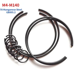 M4-M140 GB895.2 Steel Wire Shaft Clamp With Snap Ring 70 Manganese Steel Round Wire Snap Spring External Card C Type Snap Ring