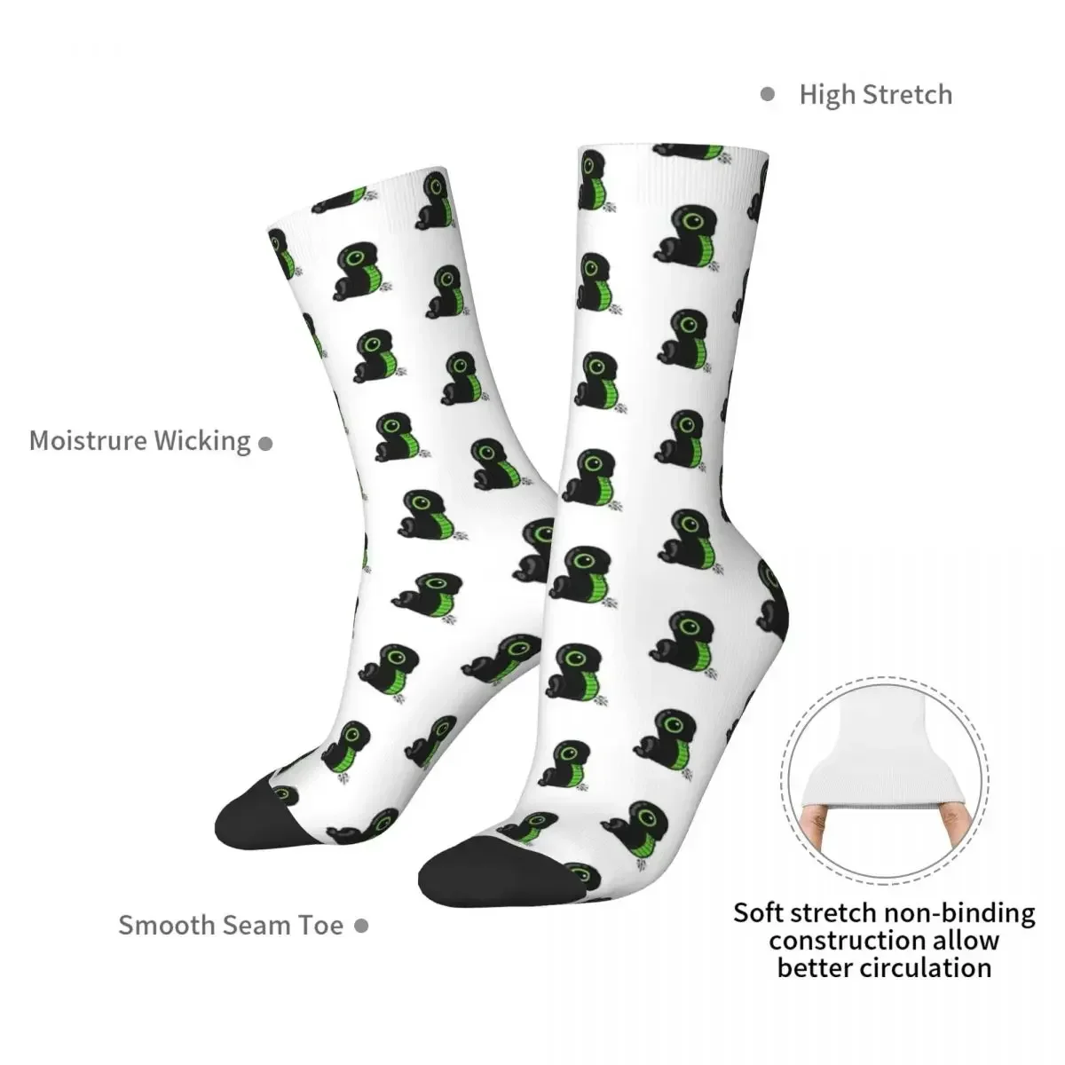 Sneki Snek Fan Design Razer Sticker Socks Harajuku Absorbing Stockings All Season Long Socks Accessories for Man's Woman's Gifts