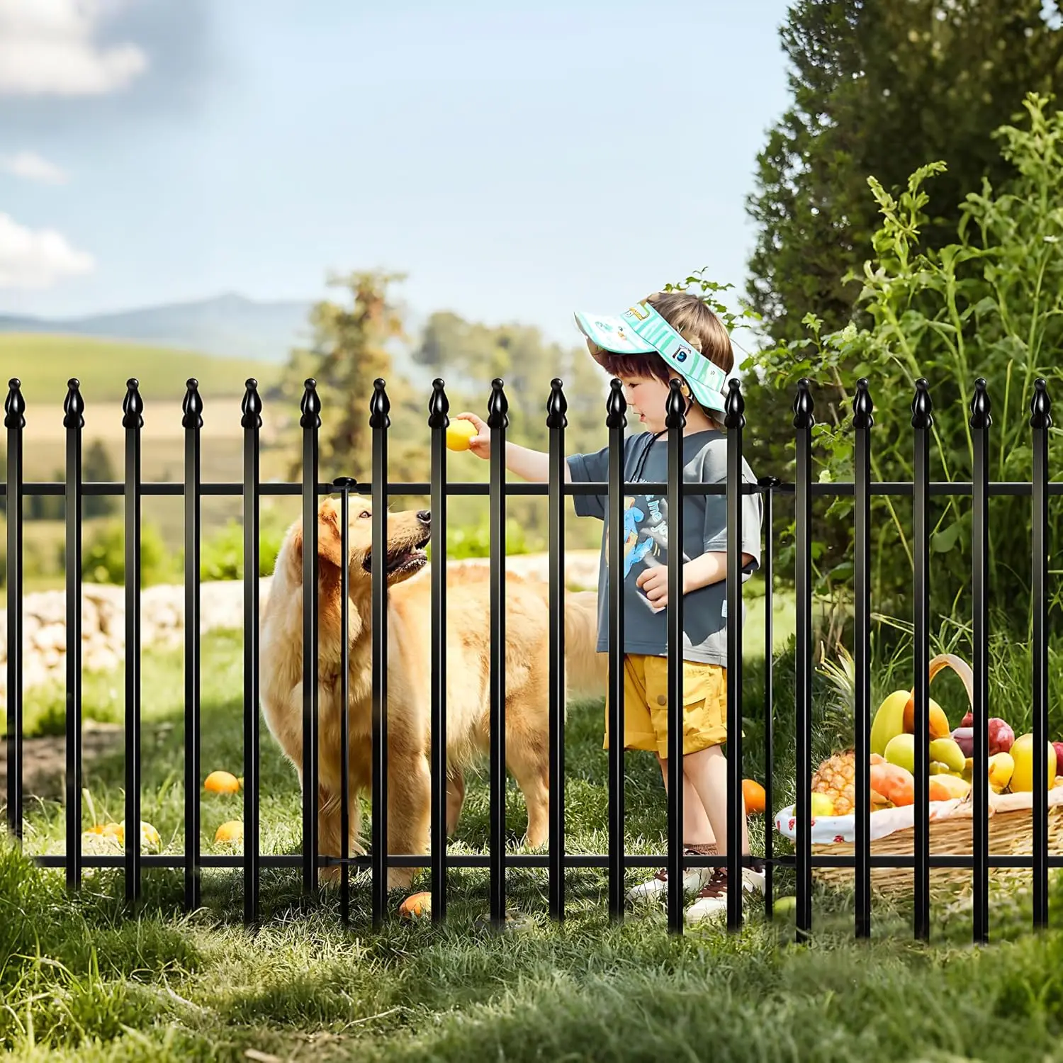 

36 inch High x 28 inch Wide (5 Panels, Total Length 11.6 feet) No Dig Fence Border Fence Dog