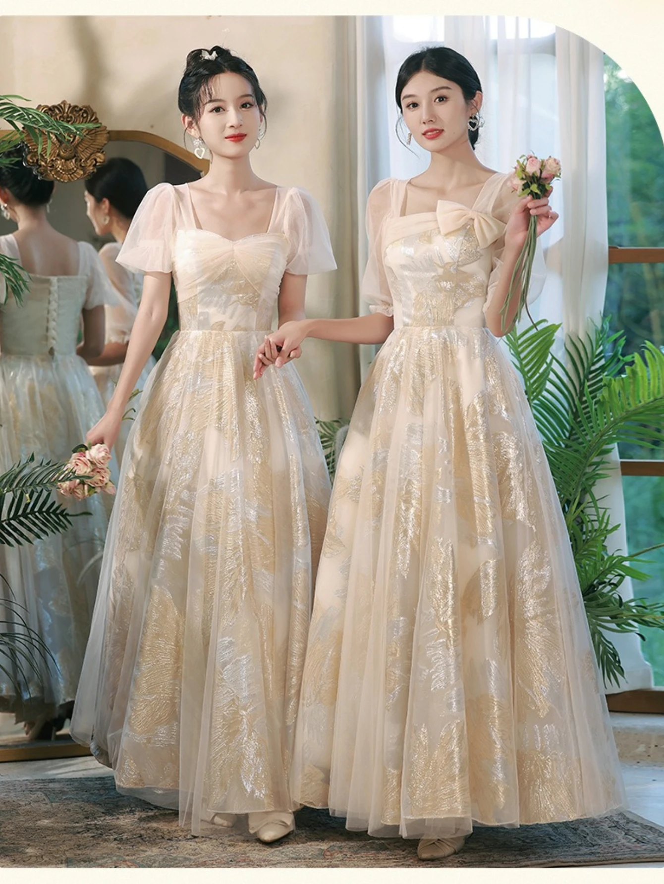 

Bridesmaid Dresses A-line Floor-length Plus size Women Party Cocktail Dress Tulle Bride Maid Gown Maid of Honor Dresses