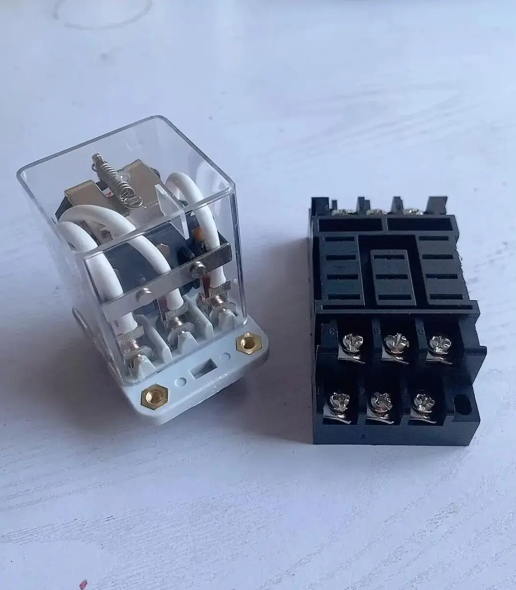 1set Intermediate relay JQX-38F 3Z 40A power relay Electromagnetic relay with base 11pin DC12V DC24V AC110V AC220V