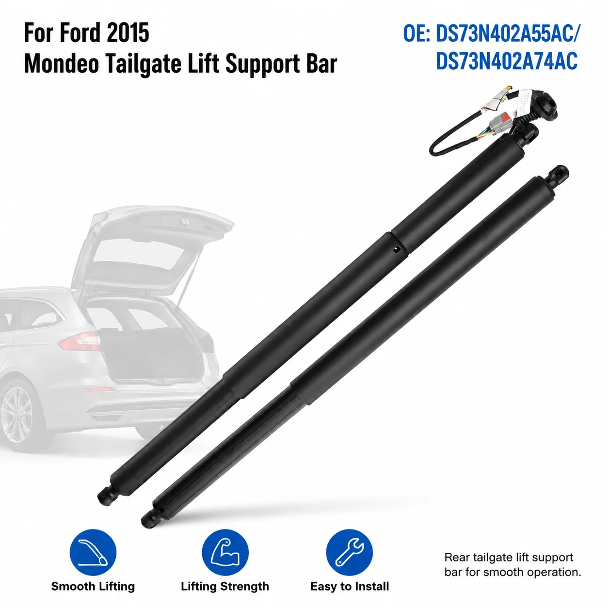 Precision Rust-Proof 1 Pair Lift Support for Ford Mondeo 2015 DS73N402A55AC/DS73N402A74AC Durable & Rust-Resistant Perfect Fit