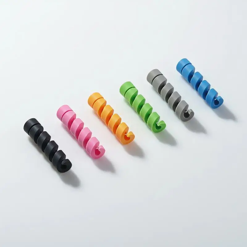 Silicone Spiral Cable Protector Tear Resistant Multicolor For Protecting Cables