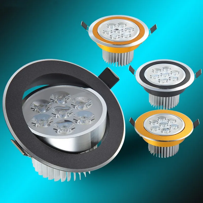 

7x3W 21W LED Ceiling downlight Dimmable lamp Recessed Cabinet Wall light 85V-245V for living room bedroom illumination