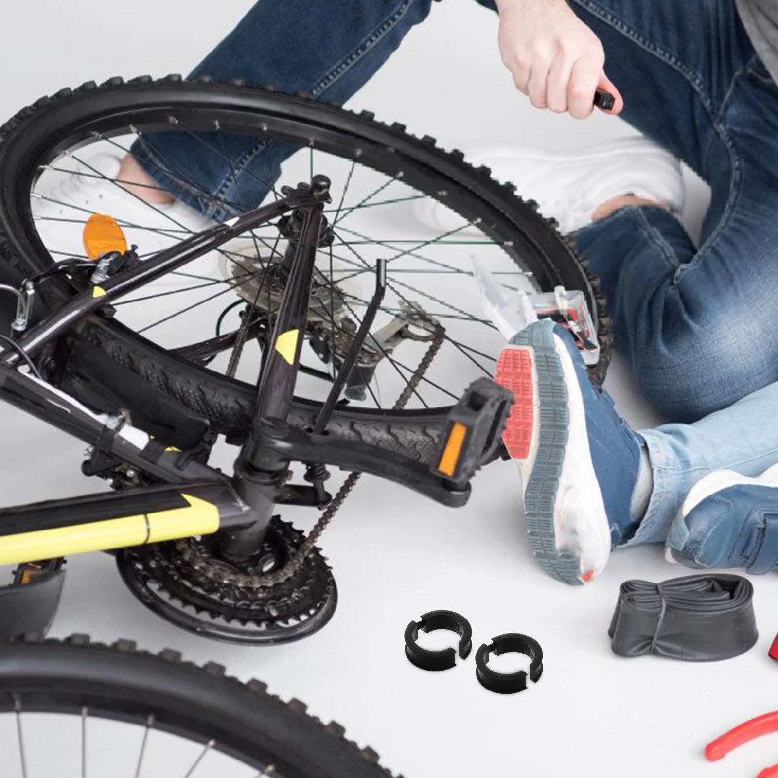 

5pcs Bike Handlebar Gasket Extension Adapter For Mountain Road Bikes Durable Silicone Shim Spacer Cycling Accessories