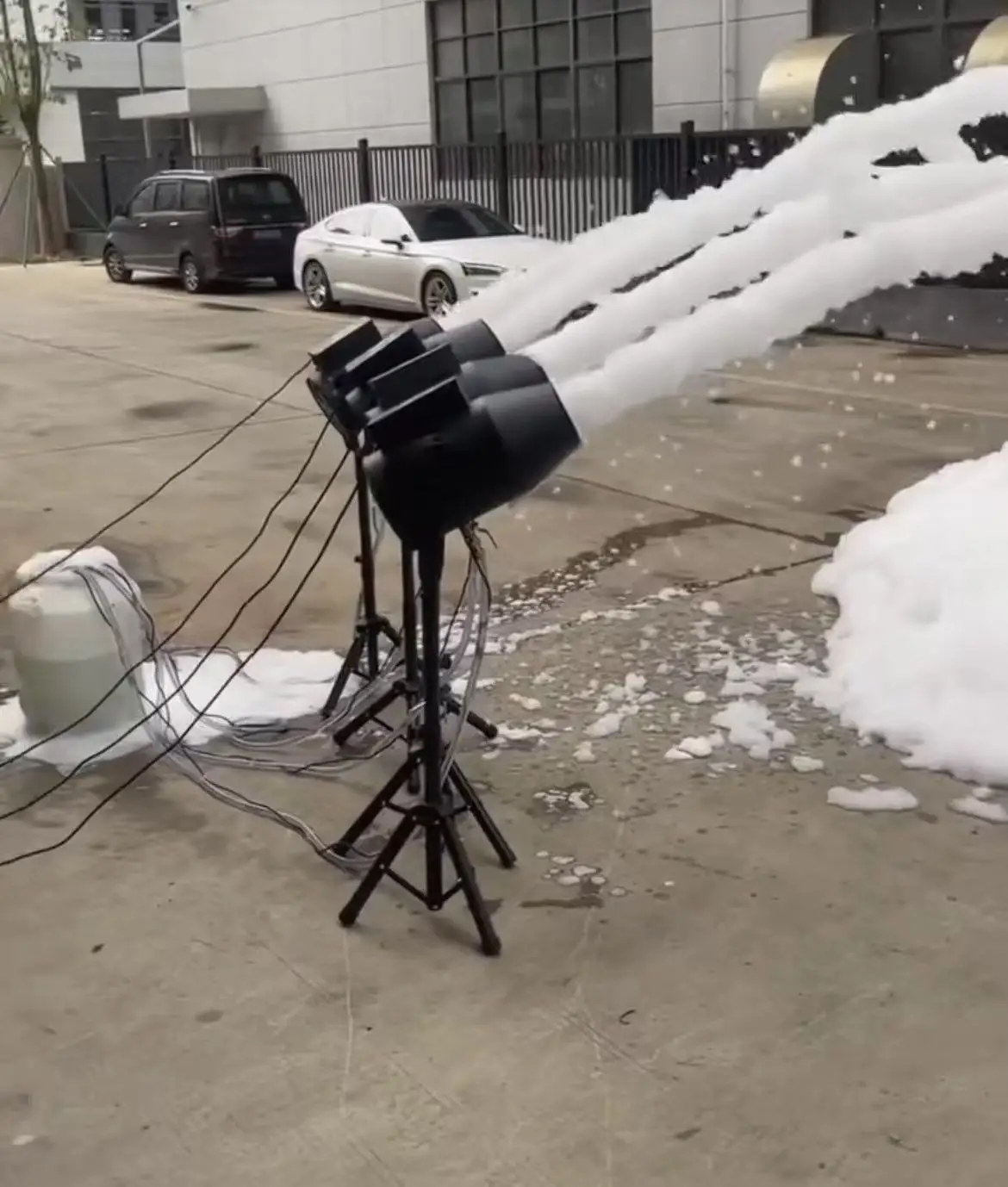 1000W 1500W High Power Foam Cannon Machine, Portable Jet Bubble Foam Maker for Pool Party, Kids Outdoor DJ Summer Events