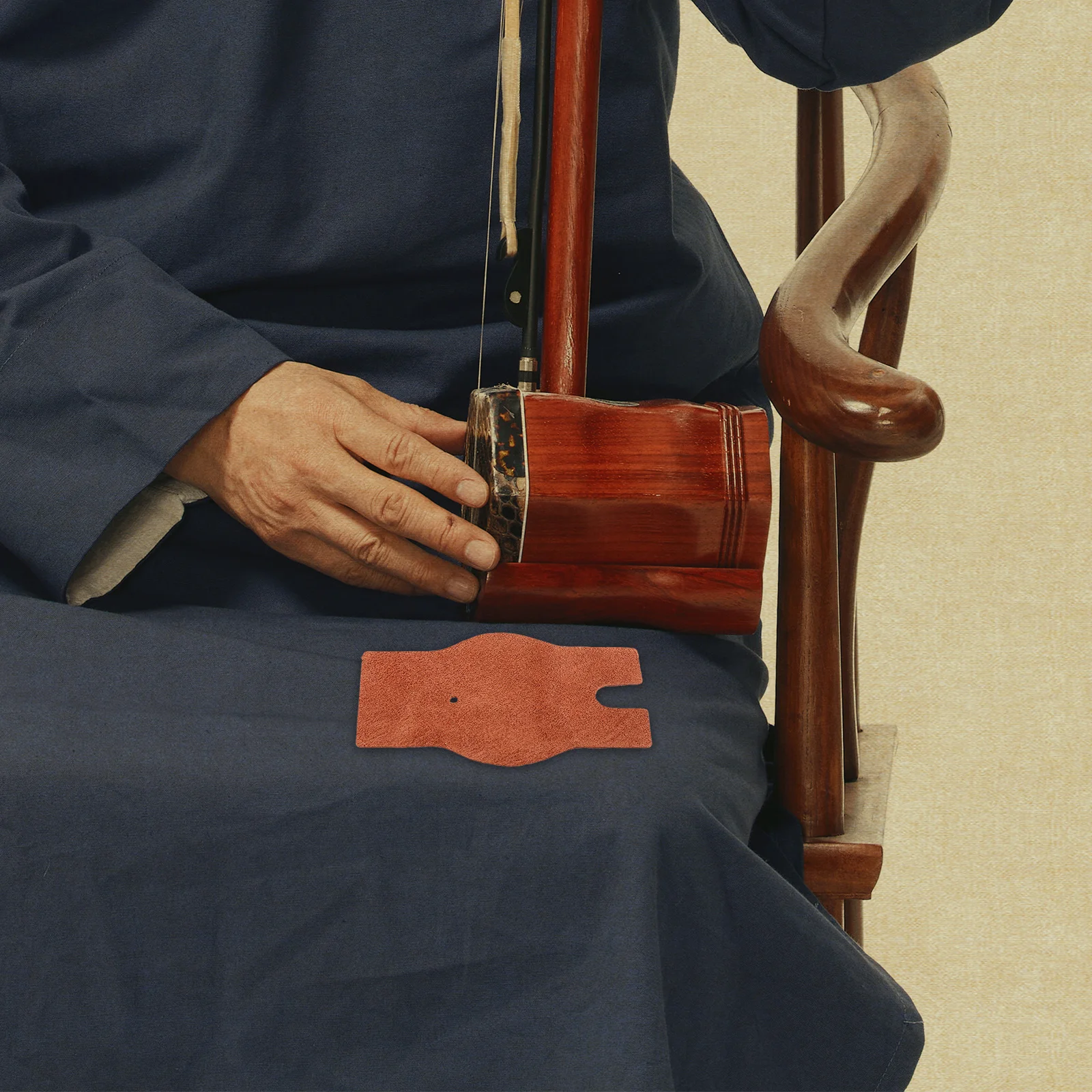 

2Pcs Erhu Anti-Slip Pad Self Adhesive Double Sided Nonslip Instrument Support Cushion for Home Stage Use Brown Black