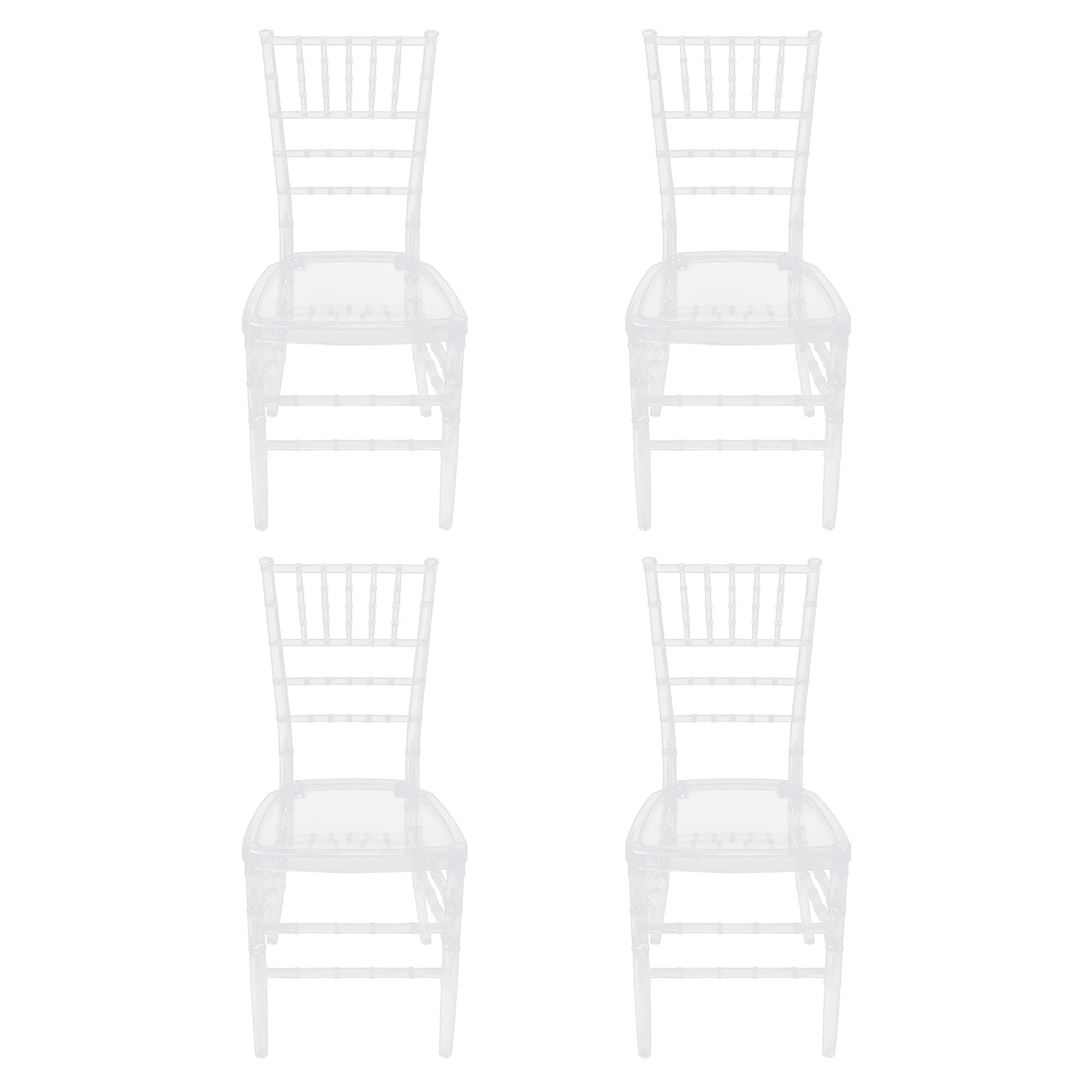 Cadeiras de 89 cm/35.04 pol. de altura, PC, capacidade de carga de 200 kg/440,92 lbs, 4 cadeiras transparentes para festas, eventos, casamentos