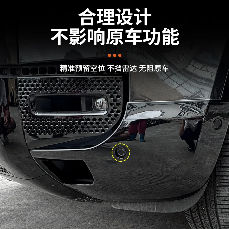 Complete 2PCS Front Bumper Corner Guard Kit Compatible With Land Rover Defender L663 90 110 130 2020 2021 2022 2023 2024 2025