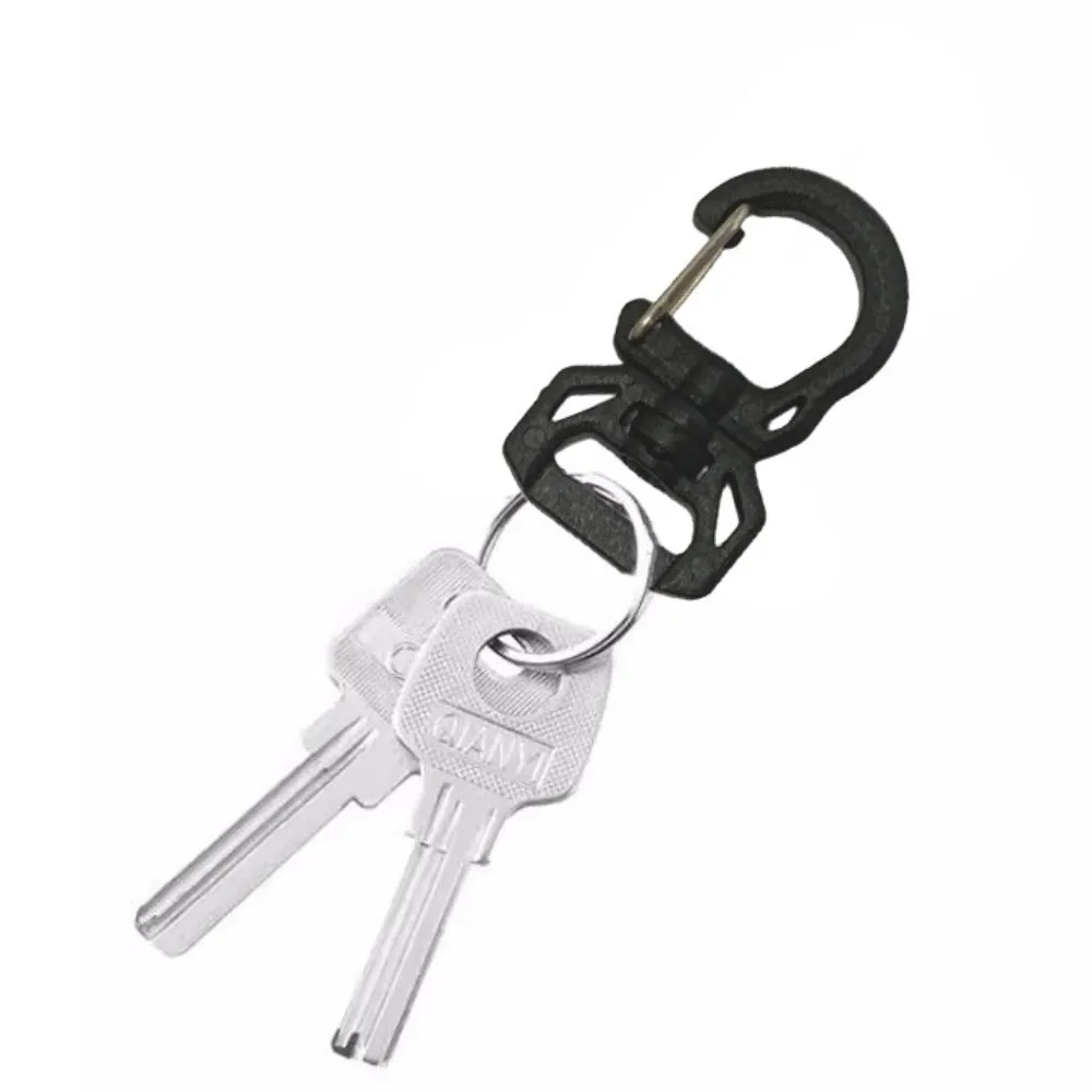 10pcs New 360-degree Outdoor Rotating Hook Plastic Multi-functional Ribbon Adjustment Buckle 10mm Portable Climbing Buckle