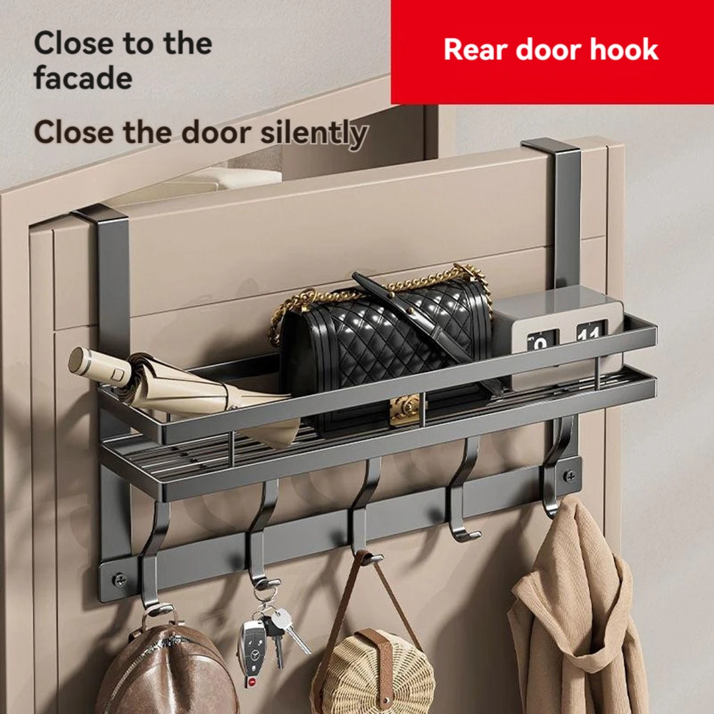 Customizable 1pc Punching free towel rack bathroom towel rack integrated hanger kit toilet bathroom rack bathroom 4