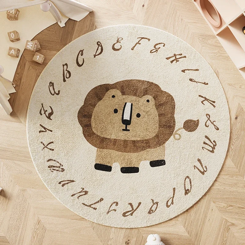 

Children's Room Round Carpet Thick Soft Fluffy Comfortable Plush Rug Bedroom Crawling Mat Girl Study Reading Area Cloakroom Mats