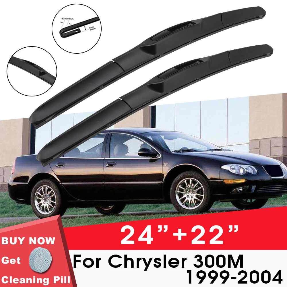 

Car Wiper Blade Front Window Windshield Rubber Refill Wiper For Chrysler 300M 1999-2004 24"+22" Car Accessories