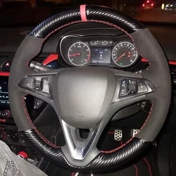 Suede Car Steering Wheel Cover Braid For Opel Astra(K) Corsa(E) Crossland X Grandland X Insignia Car Steering Wheel Covers