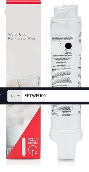 Fridge Water Filter, Compatible with Frigidaire, EPTWFU01, EWF02, Pure Source Ultra II (1pcs)