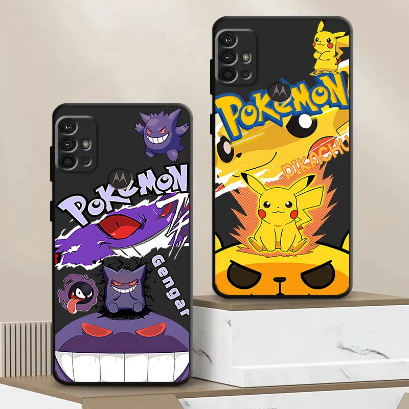 Case for Motorola Moto Edge 30 Neo Edge 30 Fusion Edge 30 40 Pro G Stylus 2022 Edge 20 Pro One Fusion Cover Cartoon Pokemon