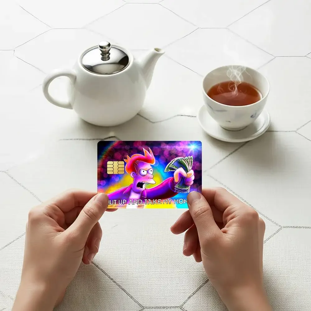 Meme Shut up and take my money! Credit Card Public Transportation Cards Sticker Waterproof Card Face Decoration 4PCS - view 4