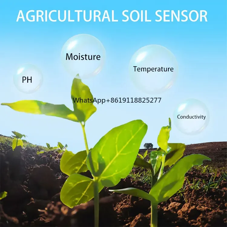 Lora Agricultura Solo PH e Analisador CE, Sensor de Umidade de Temperatura, 4 em 1 Testador de Solo