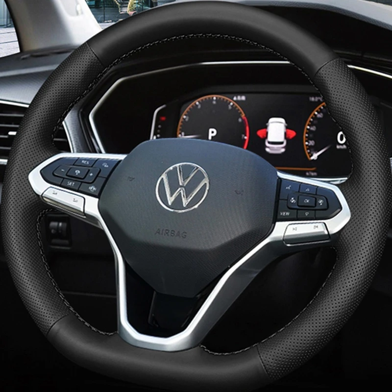 Hand Sewing Artificial Leather Car Steering Wheel Cover For Volkswagen VW Golf 7 6 MK7 MK6 MK5 NK4 NK3 MK2 Polo Passat B8 Tiguan