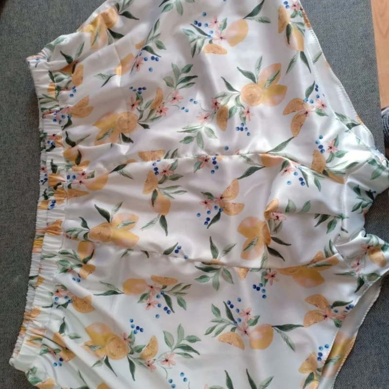 

Handmade Sexy Men's Satin Boxer Briefs Soft Comfort Smooth Underwear Plus Size Panty Sissy Flower Print Built-in Sheath Panties