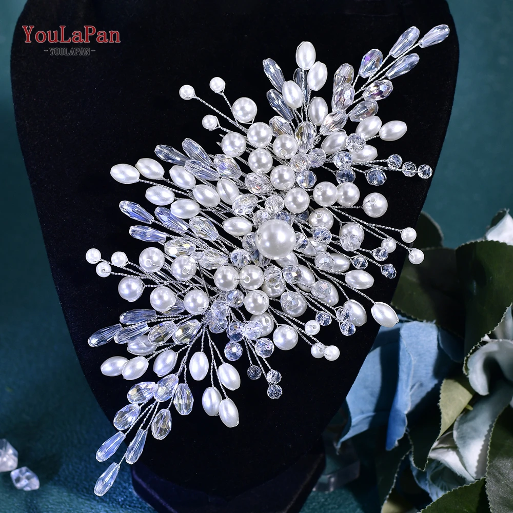 YouLaPan Wedding Hair Combs Bridal Crystal Hair Accessories For Women Hair Jewelry Pearl Head Jewelry Women Accessories HP840