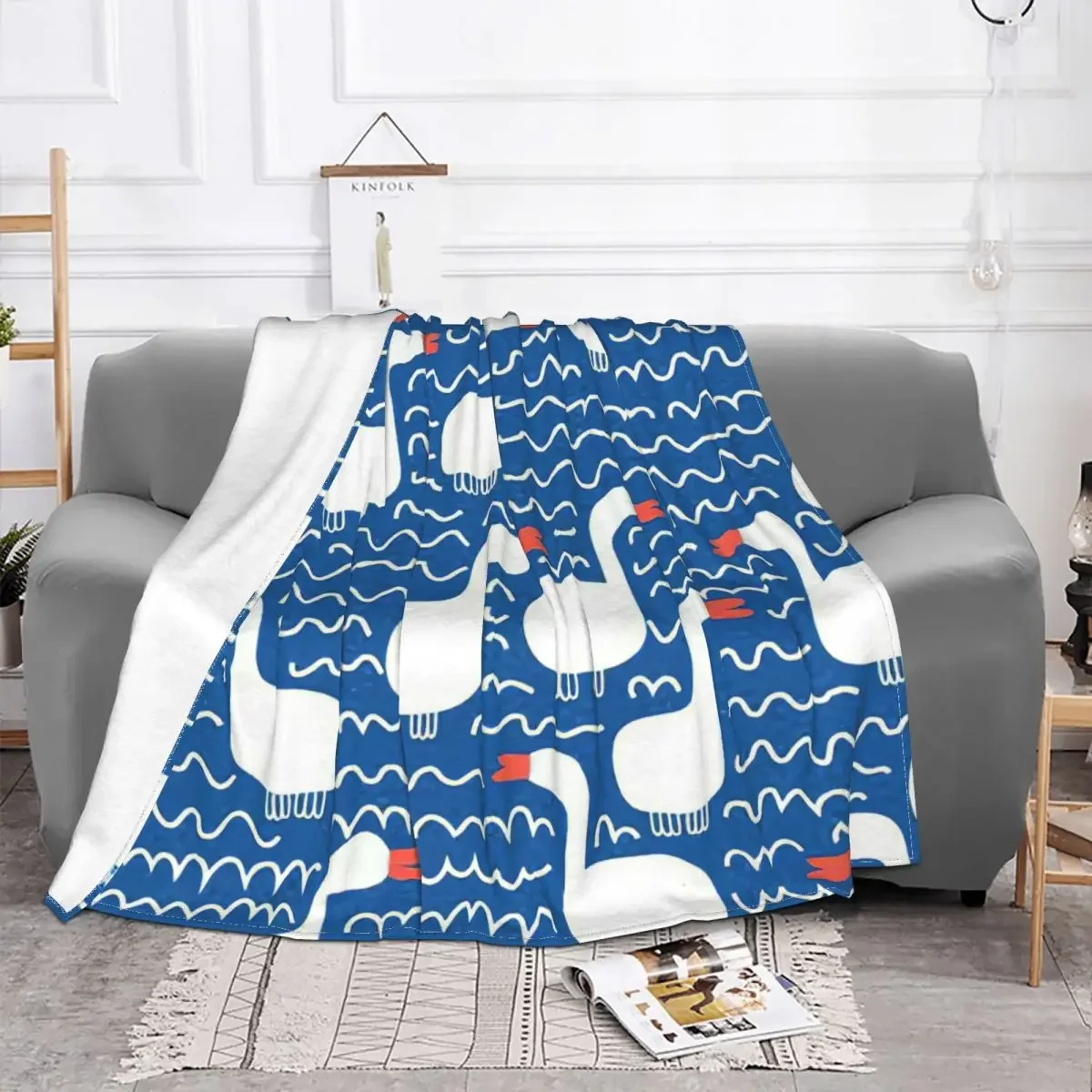 Cute Duck Blanket Flannel Spring Autumn Cartoon Multifunction Lightweight Throw Blanket for Bedding Car Bedding Throws