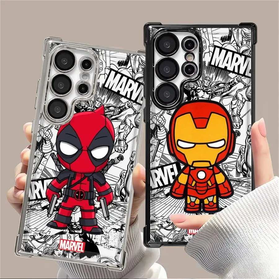 Marvel Ironman Deadpool Phone Cover Case for Samsung Galaxy S25 S22 Ultra S23 S24 S20 FE S25Edge S21 Plus